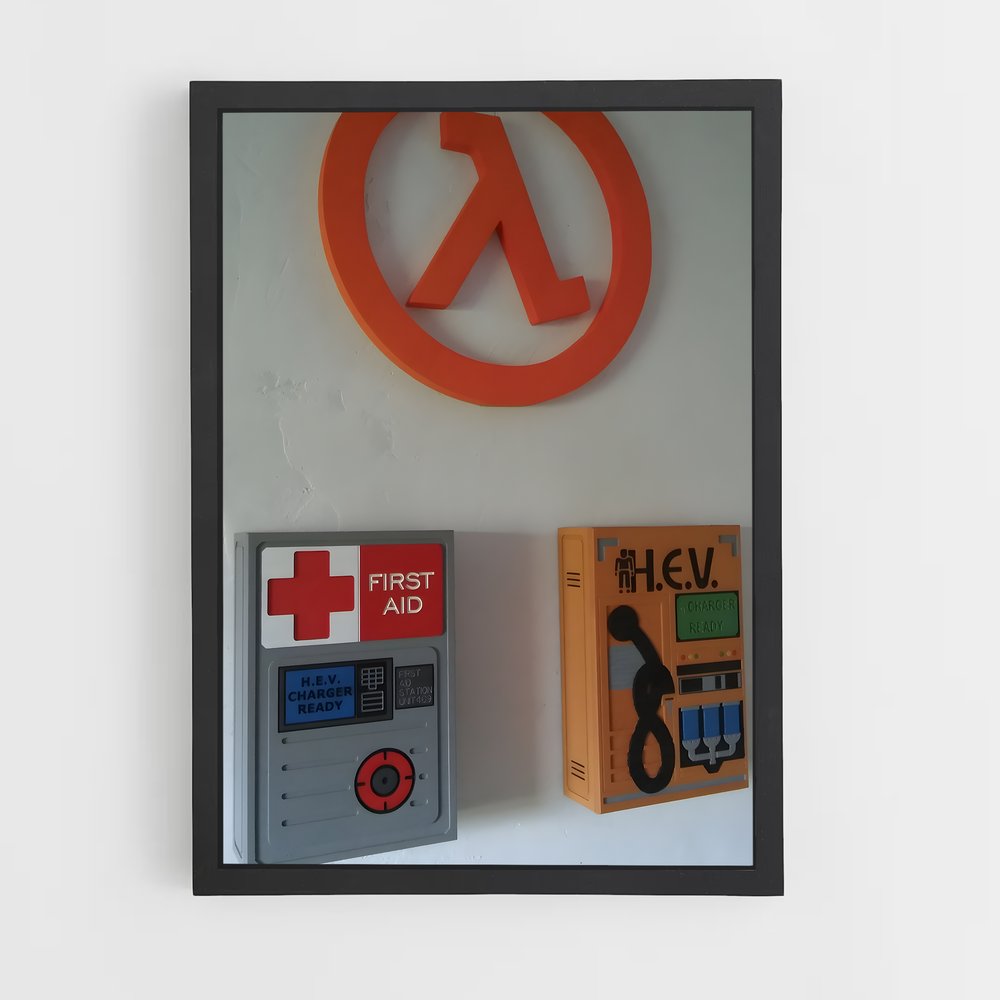 Poster Retro Gaming – affiche Half life (vue 2)